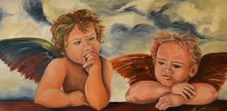 Old english had cerubin, from the greek plural.but there are other theories: Cherub Reuben After Raphael By Karien Dutton Artwork Archive