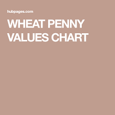Wheat Penny Values Charts Pennies Penny Value Chart