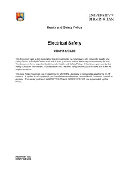 electrical safety university policy
