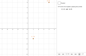line equation with two points geogebra