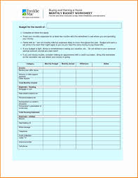 Personal Monthly Budget Excel Spreadsheet Template Monthly