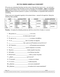 Spanish Saber Conocer Lesson Plans Worksheets Reviewed By