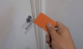 door lock with a credit card