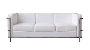 Cour Italian White Leather Sofa By J M