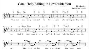 Can't Help Falling in Love [Elvis Presley] | Sax Cover + Sheet Music PDF w/  lyrics + chords - YouTube