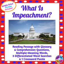 While the house begins the impeachment process, the senate is the body that gets to hear the case and rule on a decision. What Is Impeachment Reading Passage Word Search Crossword Puzzles