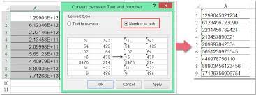 convert scientific notation to text