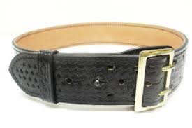 Tex Shoemaker Fully Lined Duty Belt With Brass Buckle