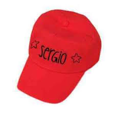 Gorra Roja Infantil Personalizada - Nombre o Nombre + Dibujos (Bordado  Negro) - Lullaby Bebe