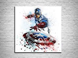 Canvas Print Captain America Superhero