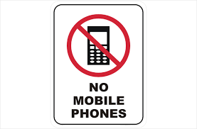 No Mobile Phones Sign P2217