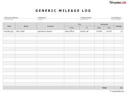 20 printable mileage log templates