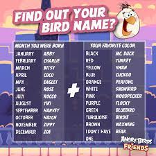 Angry Birds Friends - Find out your bird name and comment it below! 🐦  #GetANewNameDay