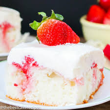 Create a strawberry cake recipe that will leave your guests wanting more with duncan hines174; Strawberry Poke Cake Recipe With Homemade Strawberry Sauce