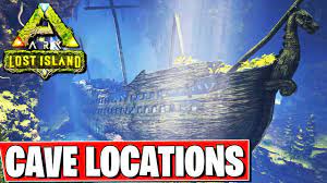ARK SURVIVAL LOST ISLAND CAVE LOCATIONS AND HIDDEN BASE LOCATIONS - YouTube