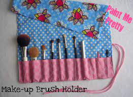 makeup brush roll holder tutorial diy