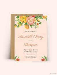 farewell invitation card in word free