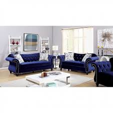 Jolanda Blue Sofa Set For
