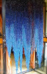 blue ombre crystal bead curtain