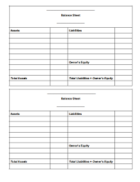 Balance Sheet Free Personal Balance Sheet Template Blank Balance
