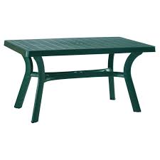 roma rectangular plastic garden table