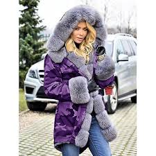 Faux Fur Coats Hooded Jacket