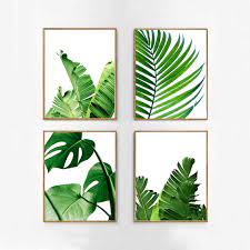 Leaf Prints Set Green Wall Art