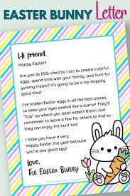 free printable easter bunny letter 4