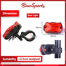 5 led power beam bike light set