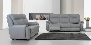 genuine leather reclining sofa set