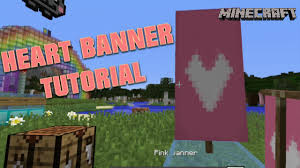 heart banner tutorial minecraft