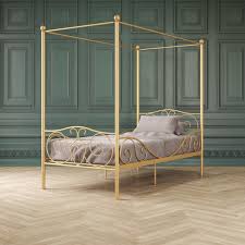 Metal Bed Frame Gold Princess Fairytale