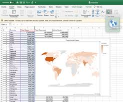 create a geographic heat map in excel
