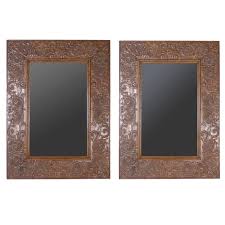 British Colonial Bronze Wall Mirror