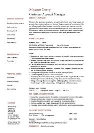 customer account manager cv template 1