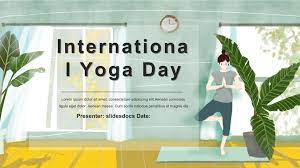 world yoga day google slide theme and