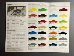 Details About 1974 Porsche 911 914 Factory Issued Color Chart Folder Brochure Vg Rare