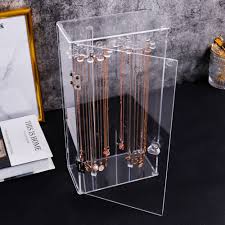24 hooks jewelry display stand clear