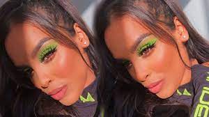 lime green neon eye makeup tutorial