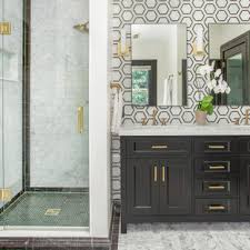 Peel stick wall tile kitchen bathroom backsplash natural gray stone slate marble. Black And White Marble Floor Bathroom Ideas Photos Houzz
