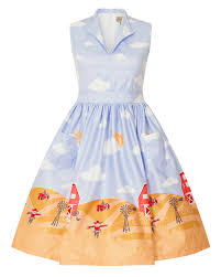 Joy American Barn Print Swing Dress