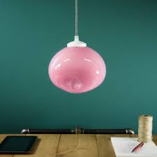 Glass Pendant Lamp Meduse Royal Pink