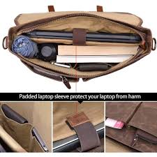 rugged leather computer laptop bag