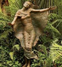 Magical Forest Wood Statues Garden