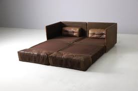 2 Seater Sofa In Leather Patchwork From