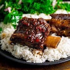 sweet and sticky slow cooked short ribs