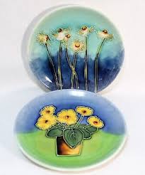 Decorative Wall Plates Ceramic Flowers