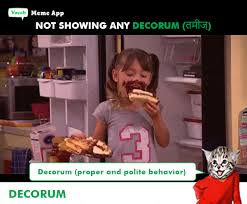 decorum meaning in hindi with picture