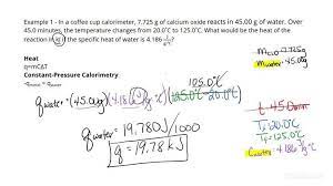 Constant Pressure Calorimetry Data
