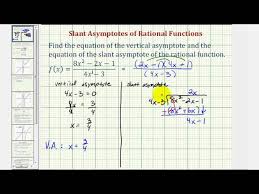 Slant Asymptotes Of A Rational Function